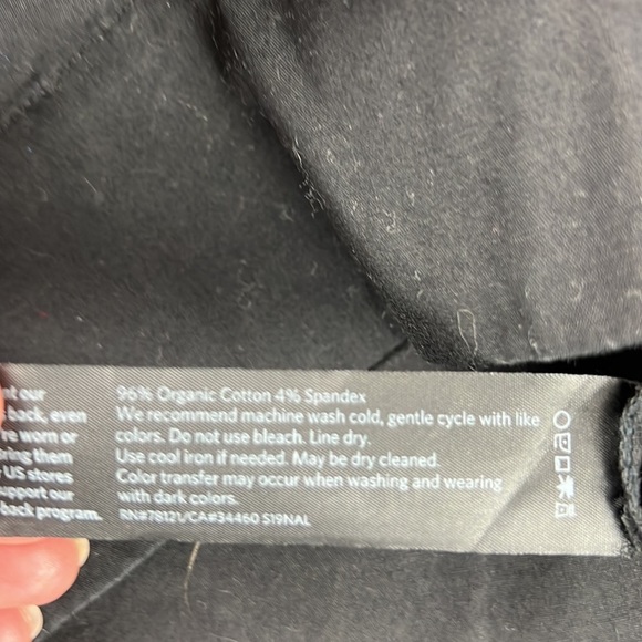 EILEEN Fisher Black Cotton A-Line Shift Dress - Picture 6 of 8